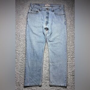 Vintage Levis Mens 36 Light Wash Regular Fit Baggy Cotton Work Utility Casual